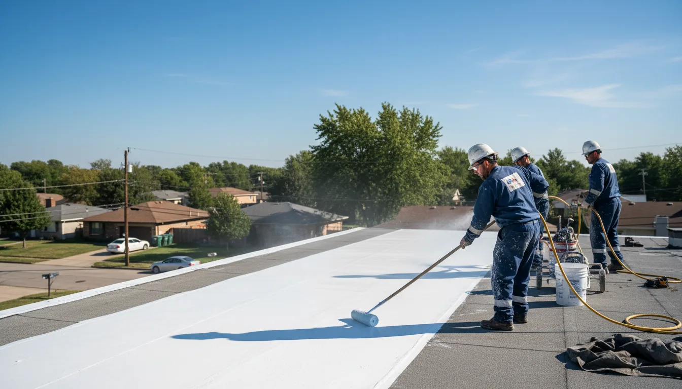 Commercial roof coating in Oglesby, TX near me
